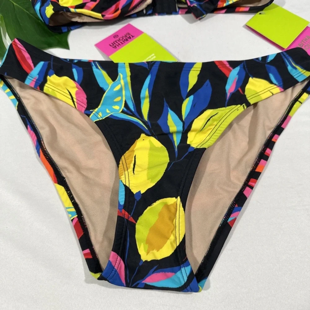 NWT $45‎ Tabitha Brown Target in Lemon- Tie Top [ S ] + Bikini Bottom [ M ]